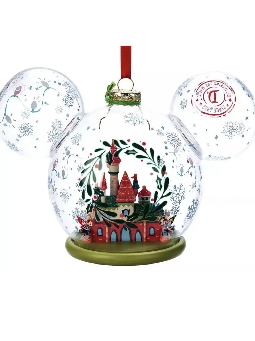 2024 Disneyland Sleeping Beauty Castle. Glass Ornament NIB